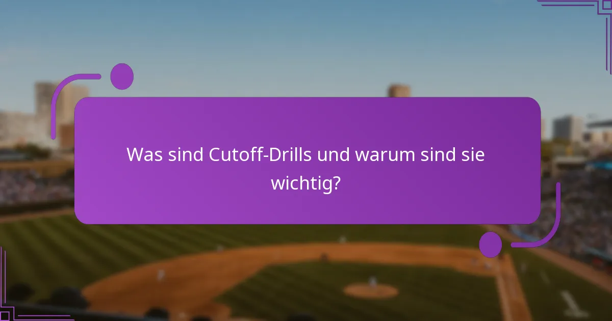 Wie führt man Cutoff-Drills effektiv aus?