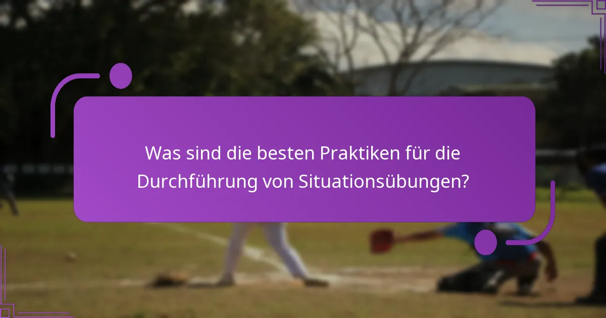 Welche Spielszenarien können mit Situationsübungen simuliert werden?