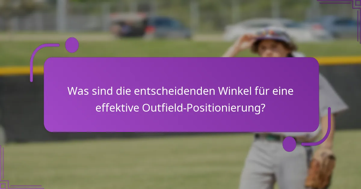 Wie beeinflusst die Tiefe die Outfield-Positionierung?