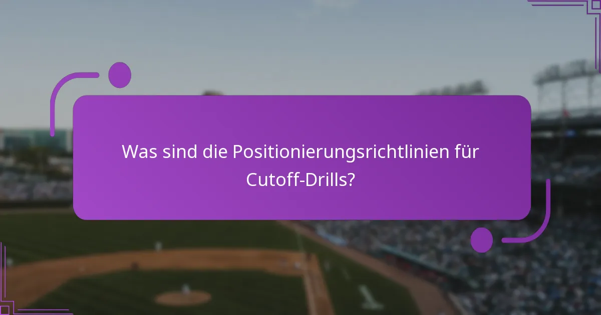 Wie sollten Spieler während der Cutoff-Drills kommunizieren?