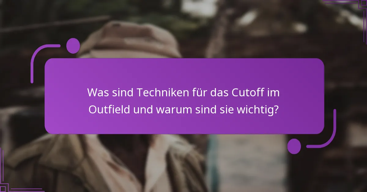 Was sind die Schritte zur Ausführung eines effektiven Cutoff-Spielzugs?