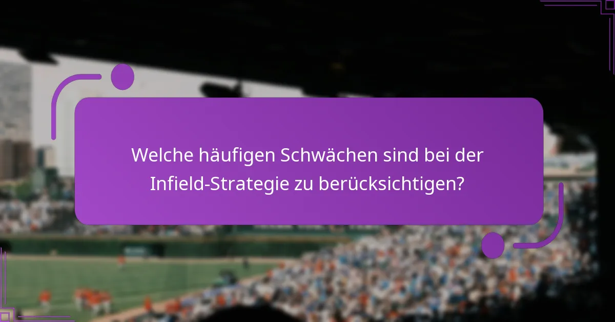 Wie bewertet man die Stärken der Spieler für die Infield-Strategie?