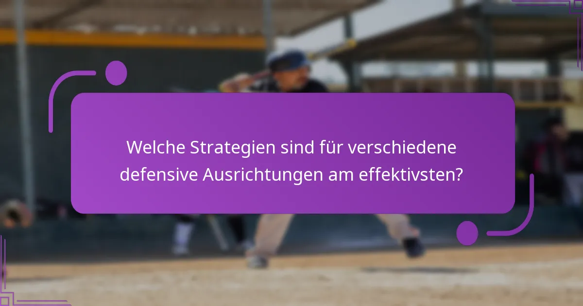 Welche Anpassungen können während eines Spiels an defensiven Ausrichtungen vorgenommen werden?