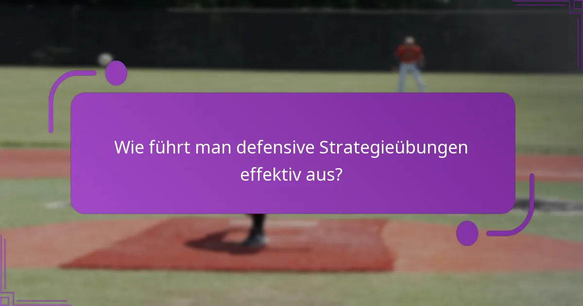 Welche situativen Szenarien können mit defensiven Übungen geübt werden?